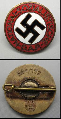 Real or fake? NSDAP partabzeichen pin