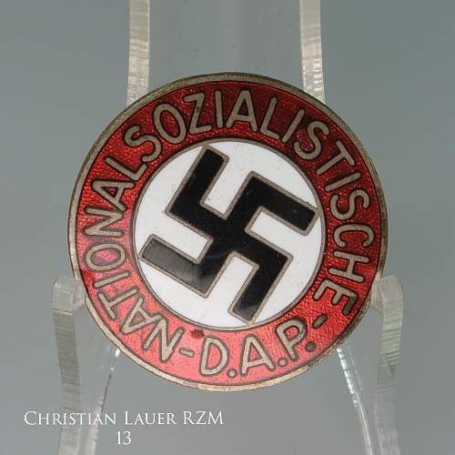 Real or fake? NSDAP partabzeichen pin