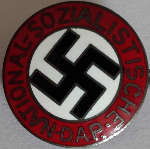 Real or fake? NSDAP partabzeichen pin