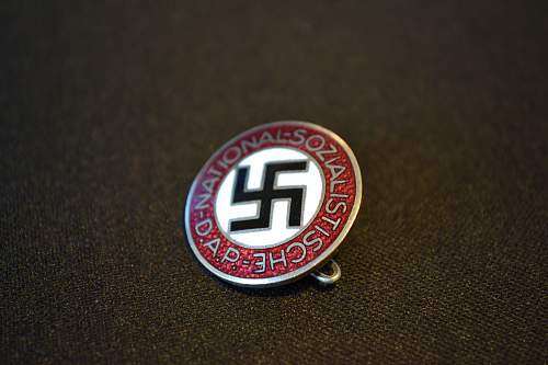 My first NSDAP badge. M1/130