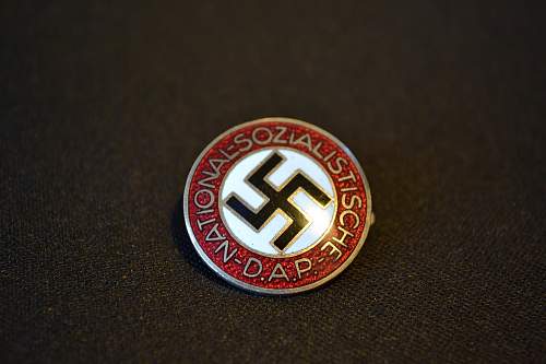 My first NSDAP badge. M1/130