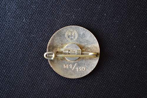My first NSDAP badge. M1/130