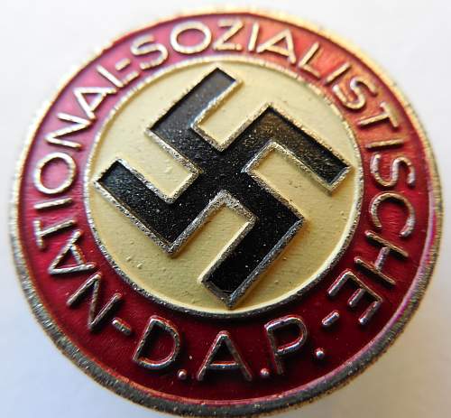 My second NSDAP Party Pin (Parteiabzeichen)