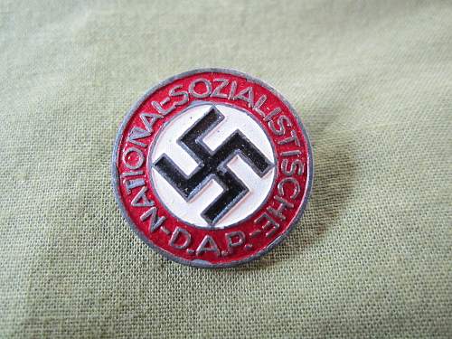 NSDAP  Parteiabzeichen M1/34 - Karl Wurster, Markneukirchen opinions Please
