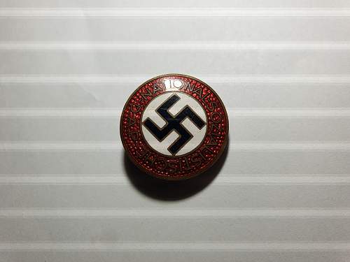 NSDAP - Mitgliedsabzeichen (membership pin) - is it authentic?