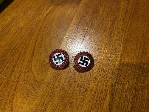 2 NSDAP party from my collection (opinions)