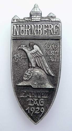 1923-1929 Reichsparteitag Badges