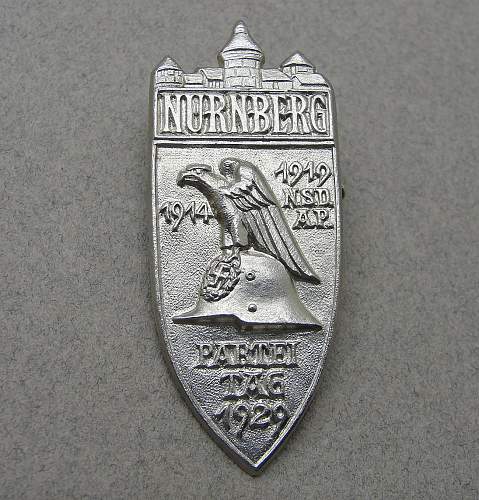 1923-1929 Reichsparteitag Badges