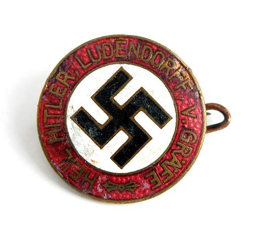 party pin,heil hitler-ludendorff von grafe