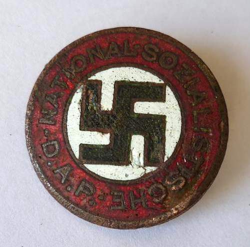 NSDAP badge, no RZM or maker