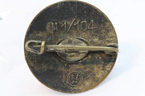 NSDAP Pin M1/104 Otto Fechler