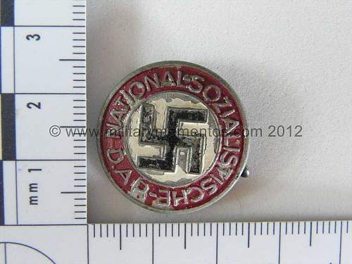 NSDAP Pin M1/101 help with id