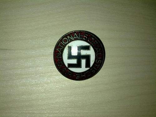 NSDAP (PARTEIABZEICHEN - BADGE PARTY)  RZM M 1/128   -  Real or Reproduction?