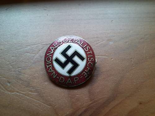 Real or Fake NSDAP Nazi Party Pin Badge.