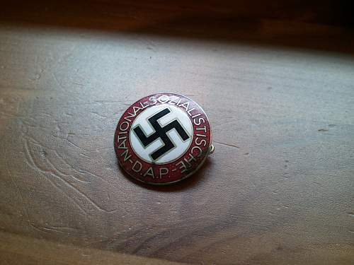 Real or Fake NSDAP Nazi Party Pin Badge.