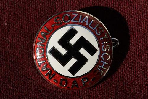 Real or Fake NSDAP Nazi Party Pin Badge.