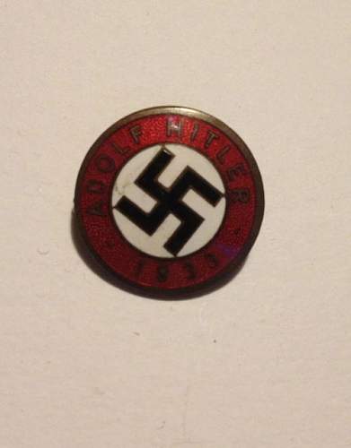 Adolf Hitler 1933 badge?