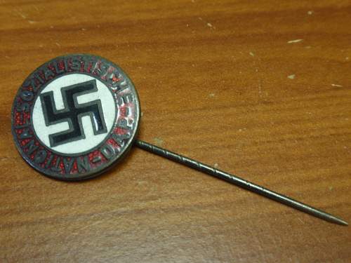 Please look at this NSDAP pin.