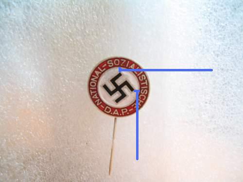 Please look at this NSDAP pin.