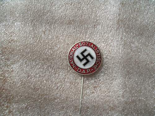 Please look at this NSDAP pin.