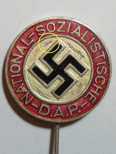 NSDAP stickpin lapel FAKE