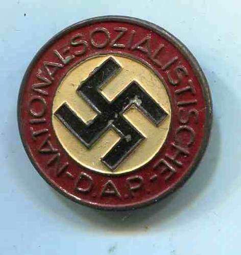 Real or Fake NSDAP Nazi Party Pin Badge.