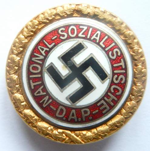 Golden Party Badge