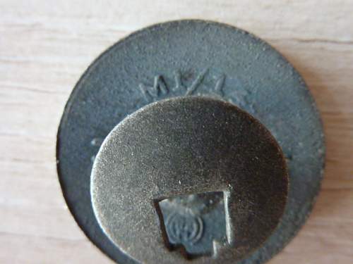 Two party badges with button hole attachment , original or fakes  ??