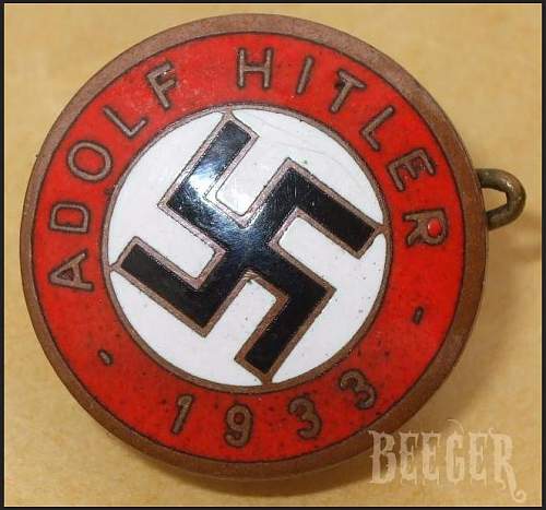 Help with Adolf Hitler 1933 badge, please.