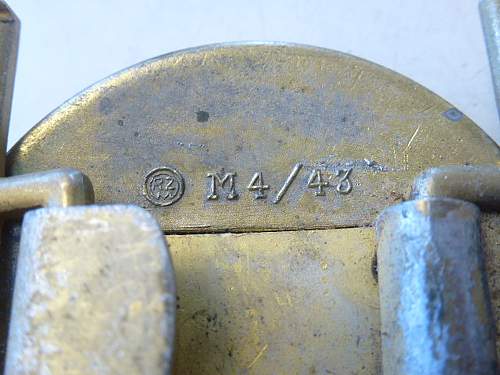 M4/43 NSDAP buckle w. RZM tag