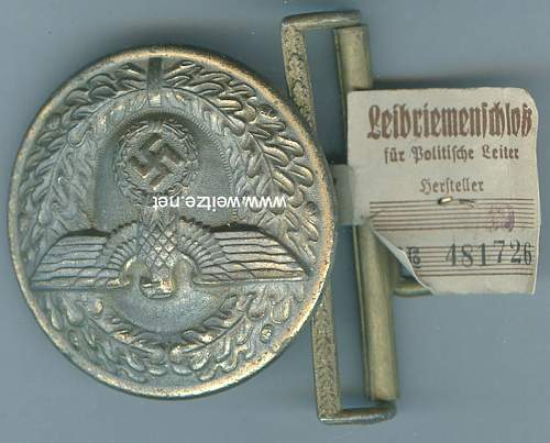 M4/43 NSDAP buckle w. RZM tag