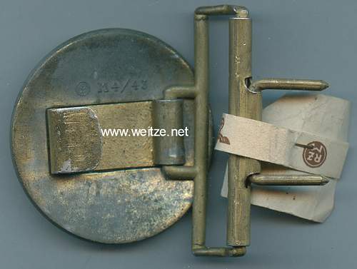 M4/43 NSDAP buckle w. RZM tag