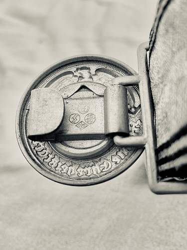 SS Officer’s BROCADE BELT &amp; BELT BUCKLE.