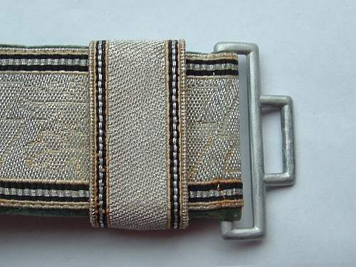 Police officer's brocade belt buckle with SS runes