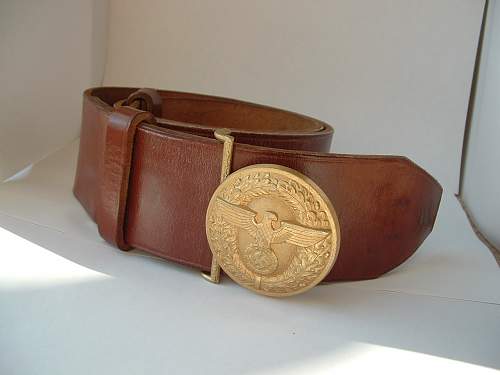 60mm Political Leaders Buckle and Leather belt