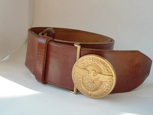 60mm Political Leaders Buckle and Leather belt