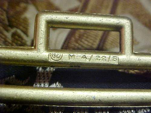 NSDAP belt buckle markings?