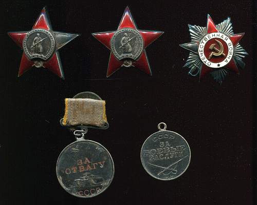 Orders of the Red Star, #948957 &amp; #2171768, Tank Repair, 47th &quot;Uman&quot; Tank Brigade
