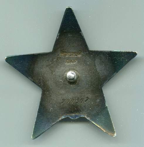 Order of the Red Star, nr. 700307