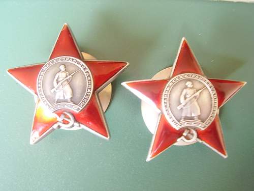 New arrivals..red stars and order of glory