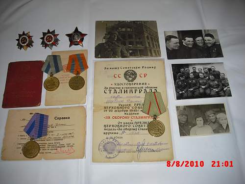 Set of the Political Commissar with early Red Star 1940 Finland War + STALINGRAD related