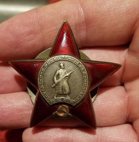 Order of the Red Star No. 1897402 for Review