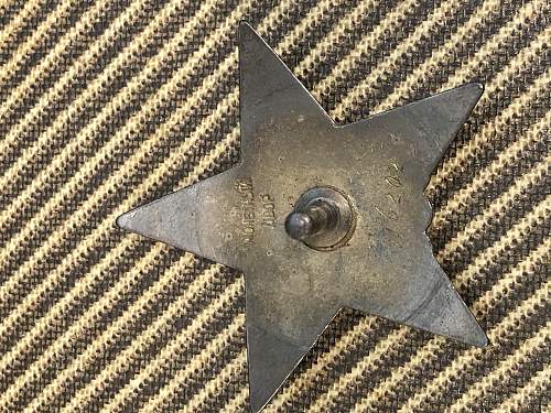Question about recent Red Star Found on Budenovka
