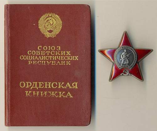 Order of the Red Star, #3567622, 666th Independent Anti-Aircraft Artillery Battalion, 314th Rifle Division, for wounds