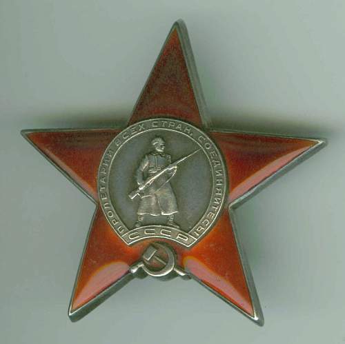 1940 issued Orders of the Red Star