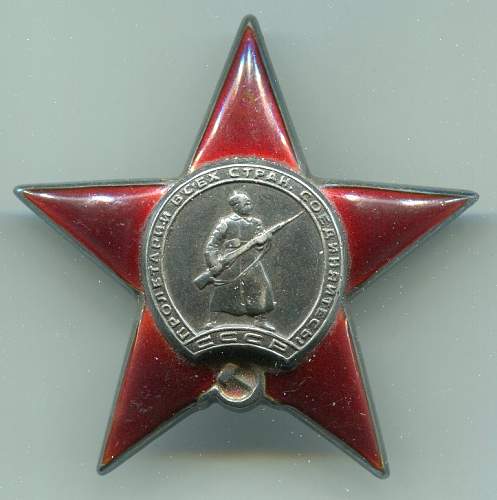 Order of the Red Star, 563375, to an Aircraft Mechanic