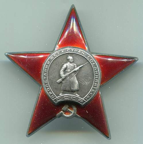 Order of the Red Star, 515626, to a Regiment Liaison Officer