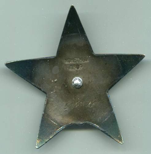 Order of the Red Star, 515626, to a Regiment Liaison Officer