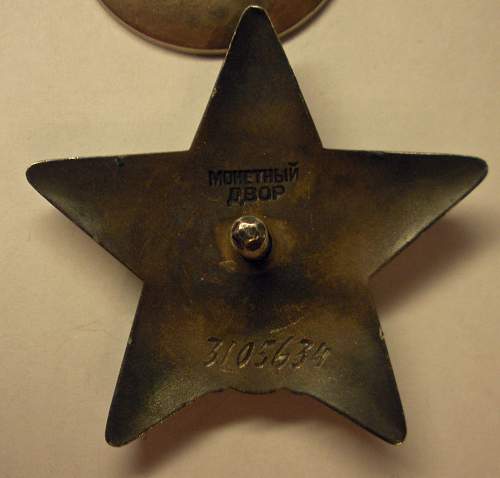 Order of the Red Star, 3105634, Long Service