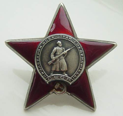 My lowest numbered Order of the Red Star: 681736